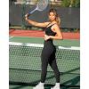 imageOQQ Womens 2 Piece Yoga Leggings Ribbed Seamless Workout High Waist Cross Over Athletic Exercise LeggingsBlack beige