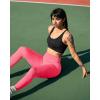 imageOQQ Womens 2 Piece Yoga Leggings Ribbed Seamless Workout High Waist Cross Over Athletic Exercise LeggingsGrey fluorescent Pink a
