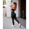 imageOQQ Womens 2 Piece Yoga Legging Seamless Workout High Waist Butt Liftings Athletic LeggingsBlack black