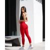 imageOQQ Womens 2 Piece Yoga Legging Seamless Workout High Waist Butt Liftings Athletic LeggingsBlack red