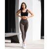 imageOQQ Womens 2 Piece Yoga Legging Seamless Workout High Waist Butt Liftings Athletic LeggingsBlack tea Leaf