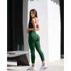 imageOQQ Womens 2 Piece Yoga Legging Seamless Workout High Waist Butt Liftings Athletic LeggingsDarkgreen fluorescent Pink a