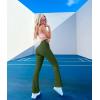 imageOQQ Womens 2 Piece Yoga Pants Ribbed Seamless Workout High Waist Bell Bottoms Flare LeggingsBlack armygreen