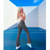 imageOQQ Womens 2 Piece Yoga Pants Ribbed Seamless Workout High Waist Bell Bottoms Flare LeggingsBlack darkgrey