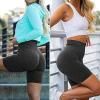 imageOQQ Womens 3 Piece High Waist Workout Shorts Butt Lifting Tummy Control Ruched Booty Smile Yoga Short PantsGrey Blue Avocadogreen