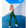 imageOQQ Womens Flare Pants Ribbed Seamless Workout High Waist Bell Bottoms PantsDarkgreen
