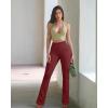 imageOQQ Womens Flare Pants Ribbed Seamless Workout High Waist Bell Bottoms PantsWinered