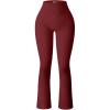 imageOQQ Womens Flare Pants Ribbed Seamless Workout High Waist Bell Bottoms PantsWinered