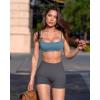 imageOQQ Women 3 Piece Yoga Shorts High Waist Seamless Workout Exercise Shorts LeggingsBlack darkgrey armygreen
