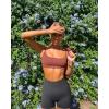 imageOQQ Women 3 Piece Yoga Shorts High Waist Seamless Workout Exercise Shorts LeggingsBlack darkgrey grey