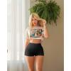 imageOQQ Women 3 Piece Yoga Shorts Sexy High Waist Booty Stretch Workout Exercise Hot ShortsBlack darkgrey pea Green