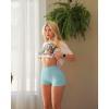 imageOQQ Women 3 Piece Yoga Shorts Sexy High Waist Booty Stretch Workout Exercise Hot ShortsSea Salt Blue yellow green