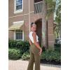 imageOQQ Women Wide Leg Pants High Waist Casual Pants Fall Clothes OutfitsGrey Brown