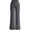 imageOQQ Women Wide Leg Pants High Waist Casual Pants Fall Clothes OutfitsDarkgrey