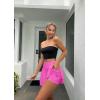 imageOQQ Women 2 Piece Skirts 2 in 1 Flowy Basic Versatile Stretchy Flared Casual Mini SkirtsBlack rose