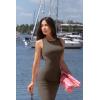 imageOQQ Womens 2 Piece Dress Sexy Ribbed Halter Neck Fashion Split Tank Tops DressesBlack tea Leaf