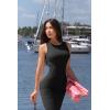 imageOQQ Womens 2 Piece Dress Sexy Ribbed Halter Neck Fashion Split Tank Tops DressesBlack white