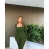 imageOQQ Women Long Sleeve Yoga Jumpsuits Workout Ribbed Bodysuits Pants Sexy One PieceArmygreen
