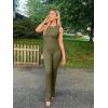 imageOQQ Women Yoga Jumpsuits Ribbed Crew Neck Sleeveless Bell Bottoms Flare JumpsuitsSauerkraut