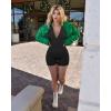 imageOQQ Women Yoga Rompers Workout Ribbed Long Sleeve Zip Front Exercise RompersBlack