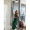 imageOQQ Womens Jumpsuits Dressy Crew Neck Sleeveless One Piece Outfits Casual Wide Leg Pants Jumpsuits Darkgreen