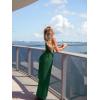imageOQQ Womens Jumpsuits Dressy Crew Neck Sleeveless One Piece Outfits Casual Wide Leg Pants Jumpsuits Darkgreen