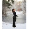 imageOQQ Womens Yoga Jumpsuits Ribbed Long Sleeve Zip Front Sport Bell Bottoms Flare JumpsuitsBlack