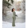 imageOQQ Womens Yoga Jumpsuits Ribbed Long Sleeve Zip Front Sport Bell Bottoms Flare JumpsuitsGreygreen