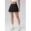 imageOQQ High Waist ALine Pleated Mini Skirts Athletic Skorts Short Active Skirt for Golf Running WorkoutBlack