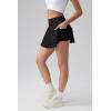 imageOQQ High Waist ALine Pleated Mini Skirts Athletic Skorts Short Active Skirt for Golf Running WorkoutBlack