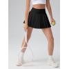 imageOQQ High Waist ALine Pleated Mini Skirts Athletic Skorts Short Active Skirt for Golf Running WorkoutBlack