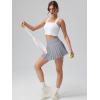 imageOQQ High Waist ALine Pleated Mini Skirts Athletic Skorts Short Active Skirt for Golf Running WorkoutGrey