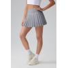 imageOQQ High Waist ALine Pleated Mini Skirts Athletic Skorts Short Active Skirt for Golf Running WorkoutGrey
