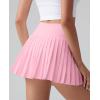 imageOQQ High Waist ALine Pleated Mini Skirts Athletic Skorts Short Active Skirt for Golf Running WorkoutPink