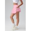 imageOQQ High Waist ALine Pleated Mini Skirts Athletic Skorts Short Active Skirt for Golf Running WorkoutPink