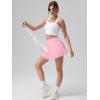 imageOQQ High Waist ALine Pleated Mini Skirts Athletic Skorts Short Active Skirt for Golf Running WorkoutPink