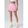 imageOQQ High Waist ALine Pleated Mini Skirts Athletic Skorts Short Active Skirt for Golf Running WorkoutPink