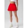 imageOQQ High Waist ALine Pleated Mini Skirts Athletic Skorts Short Active Skirt for Golf Running WorkoutRed