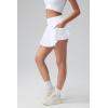 imageOQQ High Waist ALine Pleated Mini Skirts Athletic Skorts Short Active Skirt for Golf Running WorkoutWhite