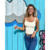 imageOQQ Women Sleeveless Tank Top Adjustable Fitting Scoop Neck Stretch Clothes Basic Cami Shirts 2025Beige