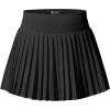 imageOQQ High Waist ALine Pleated Mini Skirts Athletic Skorts Short Active Skirt for Golf Running WorkoutBlack