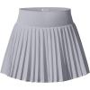 imageOQQ High Waist ALine Pleated Mini Skirts Athletic Skorts Short Active Skirt for Golf Running WorkoutGrey