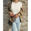 imageOQQ Women Short Sleeve Crewneck Fit Shirts Basic Tee Tops 2025 Casual TShirt Going Out Workout OutfitsBeige
