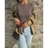 imageOQQ Women Short Sleeve Crewneck Fit Shirts Basic Tee Tops 2025 Casual TShirt Going Out Workout OutfitsTea Leaf