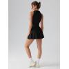 imageOQQ Womens Bodice Dress Sleeveless Zip Flare Aline Mini Dresses 2025 Trendy OutfitsBlack