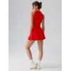 imageOQQ Womens Bodice Dress Sleeveless Zip Flare Aline Mini Dresses 2025 Trendy OutfitsRed