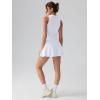 imageOQQ Womens Bodice Dress Sleeveless Zip Flare Aline Mini Dresses 2025 Trendy OutfitsWhite