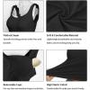 imageOQQ Womens Sports Bra Padded with Medium Support Tank Tops Tee ShirtsBlack