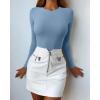 imageOQQ Womens 3 Piece Long Sleeve Tops Crew Neck Stretch Fitted Underscrubs Layer Tee Shirts 2025 Casual OutfitsBlack hazeblue beige