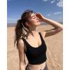 imageOQQ Womens 3 Piece Tank Tops Ribbed Seamless Workout Exercise Shirts 2025 Summer Basic CamisBlack Beige Blue
